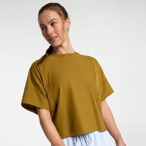 Calia Women's Oversized Renew Boxy Tee in Olive Bronze NWT
